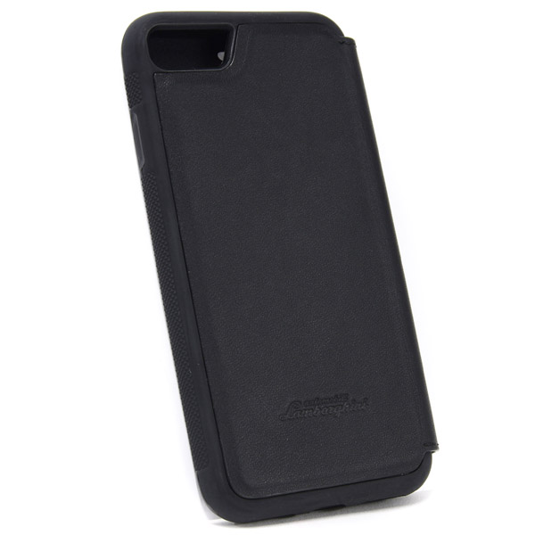 Lamborghin iPhone7 Book Shaped Leather Case(Black/Carbon)