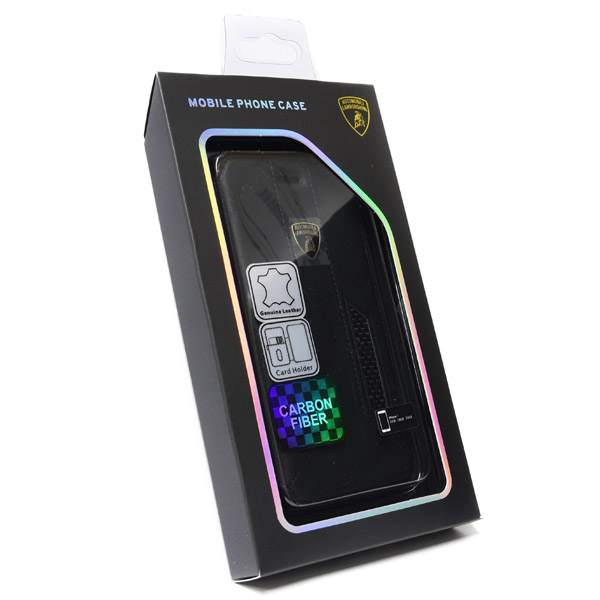 Lamborghin iPhone7 Book Shaped Leather Case(Black/Carbon)