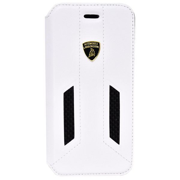 Lamborghini iPhone7 Book Shaped Leather Case(White/Carbon)