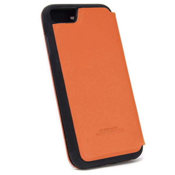 Lamborghini iPhone7 Book Shaped Leather Case(Orange/Carbon)
