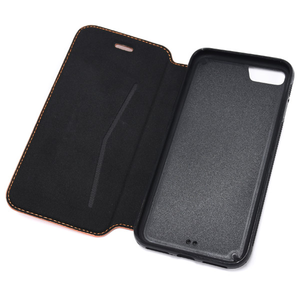 Lamborghini iPhone7 Book Shaped Leather Case(Orange/Carbon)