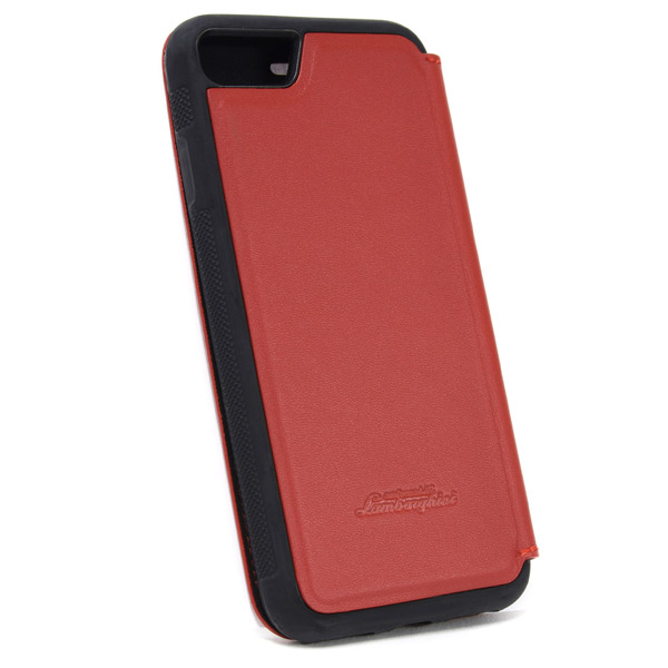 Lamborghini iPhone7 Book Shaped Leather Case(Red/Carbon)