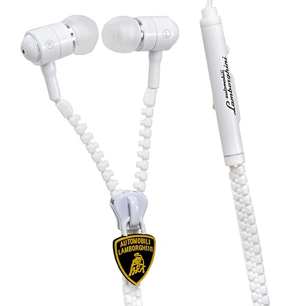 Lamborghini  Earphone (Zipper type /White)