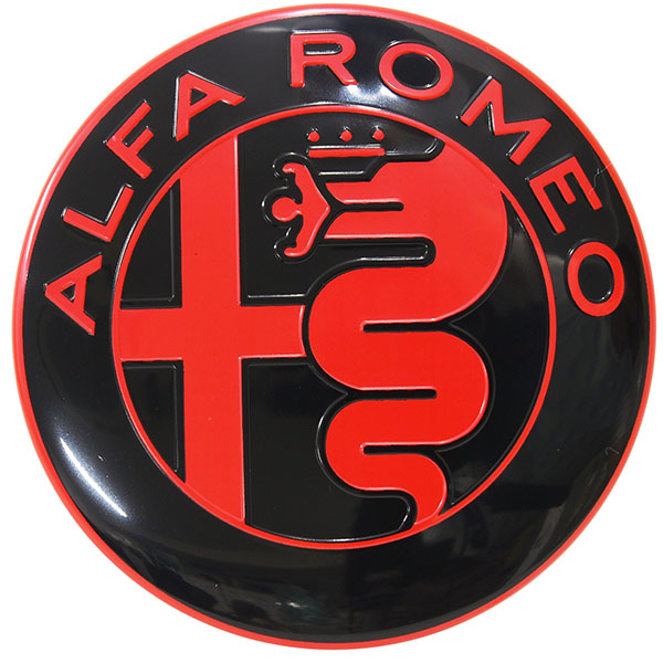 Alfa Romeo Newアルミエンブレム(ブラック/レッド)