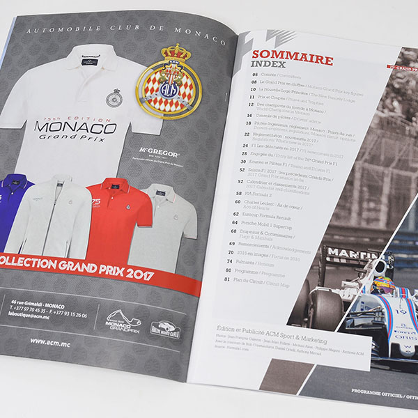 F1 Monaco GP 2017 Official Program