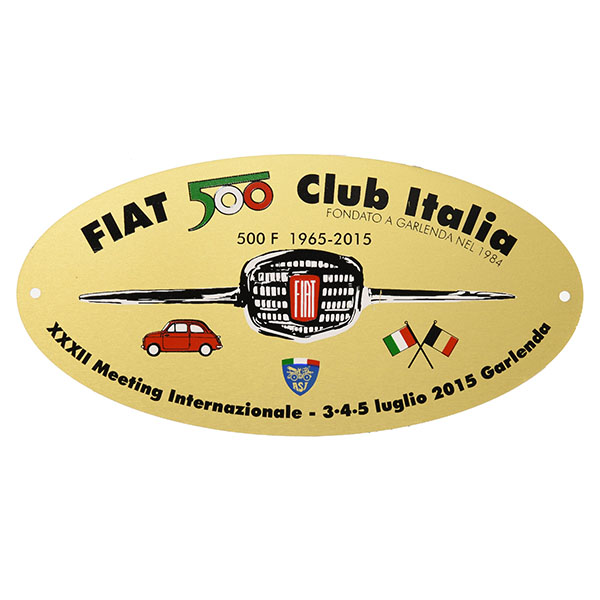FIAT 500 CLUB ITALIA 2015ミーティング記念エンブレムプレート
