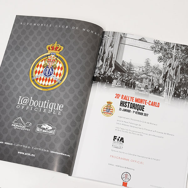 Rally Monte Carlo Historique 2017 Official Program