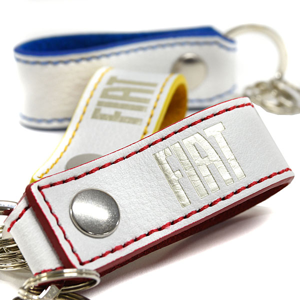 FIAT Leather Strap Keyring(Red)