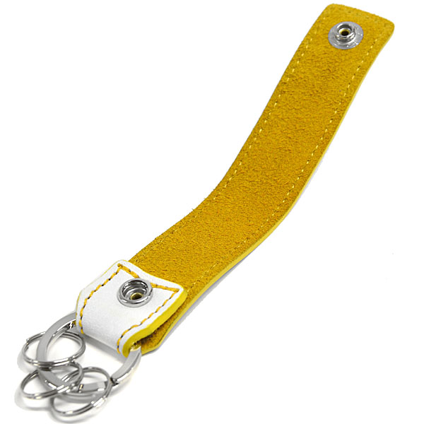 FIAT Genuine Leather Strap Keyring(Yellow)