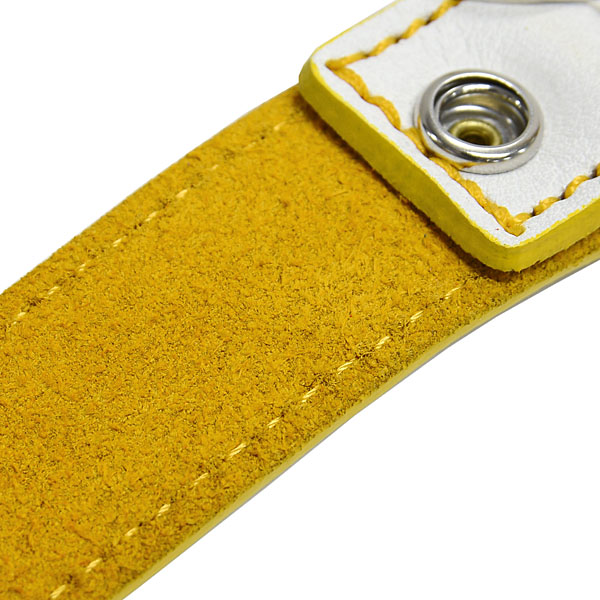FIAT Genuine Leather Strap Keyring(Yellow)