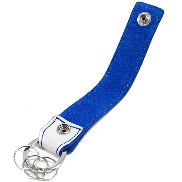 FIAT Genuine Leather Strap Keyring(Blue)