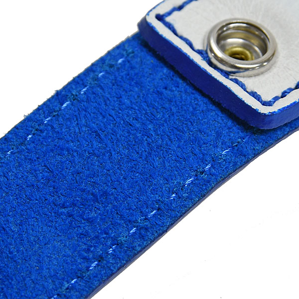 FIAT Genuine Leather Strap Keyring(Blue)
