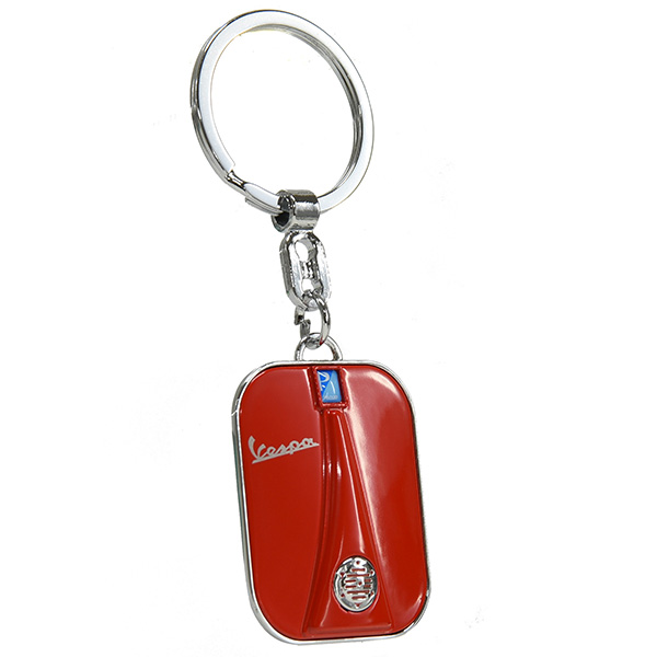 Vespa Official Front Cowl Shaped Keyring(Red)