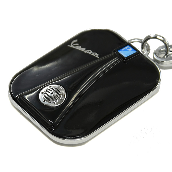 Vespa Official Front Cowl Shaped Keyring(Black) 