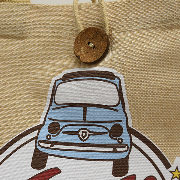 FIAT 500 CLUB ITALIA 500 60 anni Memorial Canvas Tote Bag