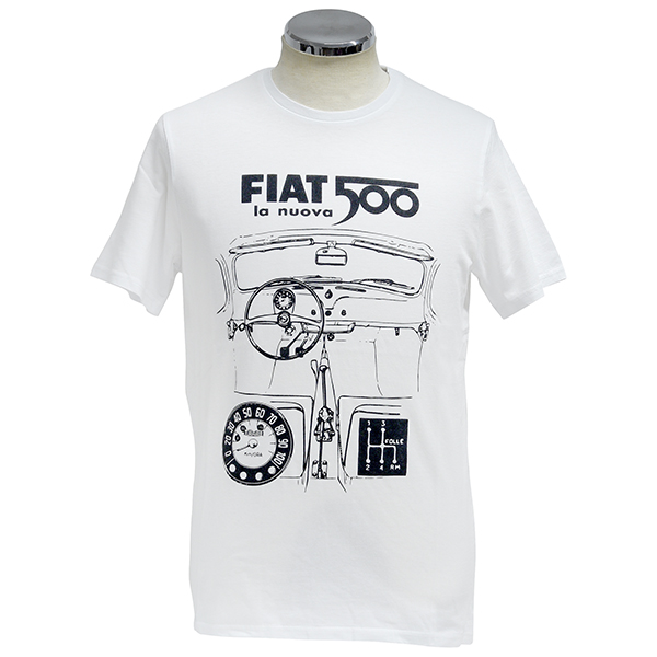 FIAT純正Nuova 500Tシャツ(ホワイト)