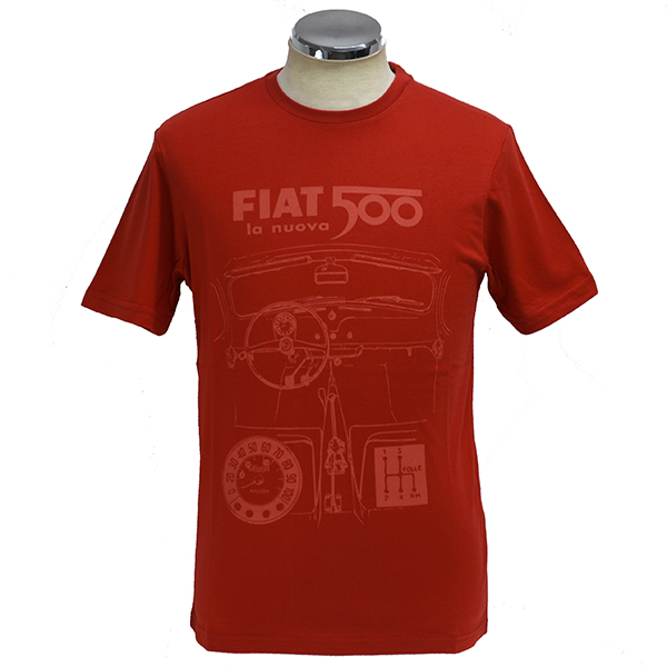 FIAT純正Nuova 500Tシャツ(レッド)