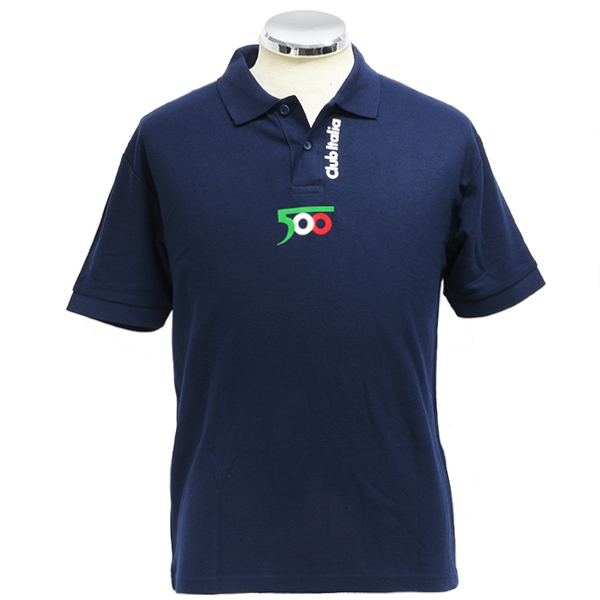 FIAT 500 CLUB ITALIA Polo Shirts(Navy)