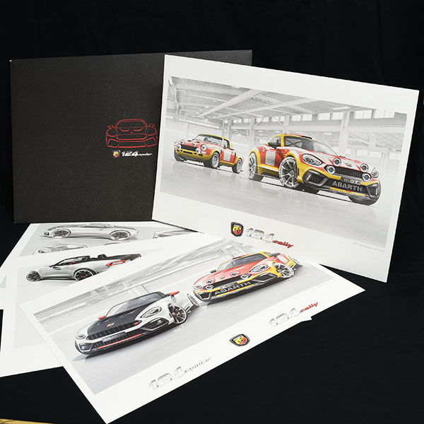 ABARTH 124 spider Poster Set(4pcs)