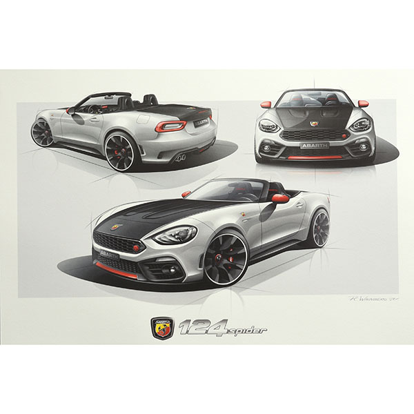 ABARTH 124 spider Poster Set(4pcs)