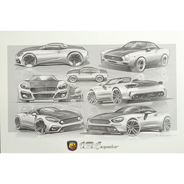 ABARTH 124 spider Poster Set(4pcs)