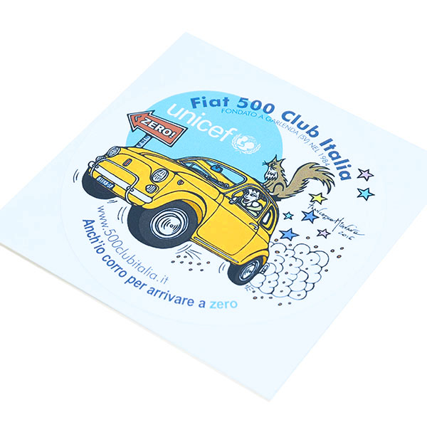 FIAT 500 CLUB ITALIA UNICEF ZERO Sticker