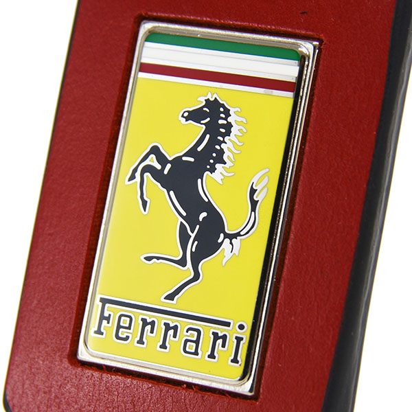 Ferrari Leather base Keyring(Red) 