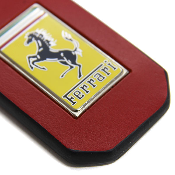 Ferrari Leather base Keyring(Red) 