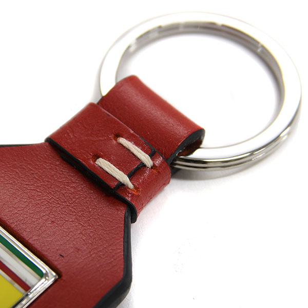 Ferrari Leather base Keyring(Red) 
