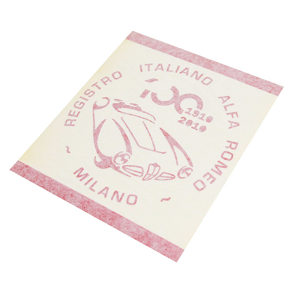 Alfa Romeo 100anni Memorial Sticker(Red) by RIA(Registro Italiano Alfa Romeo)