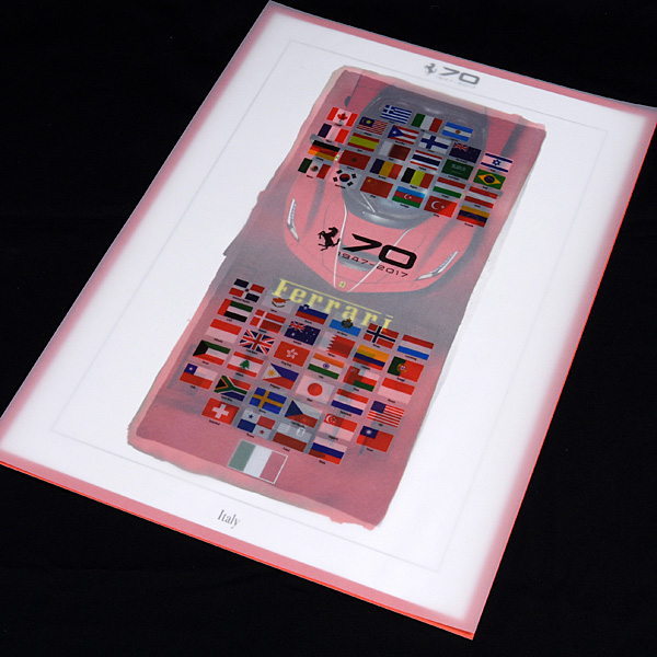 FERRARI HOLDS 70TH ANNIVERSARY CELEBRATIONS Guest Lithograph by Enzo Naso