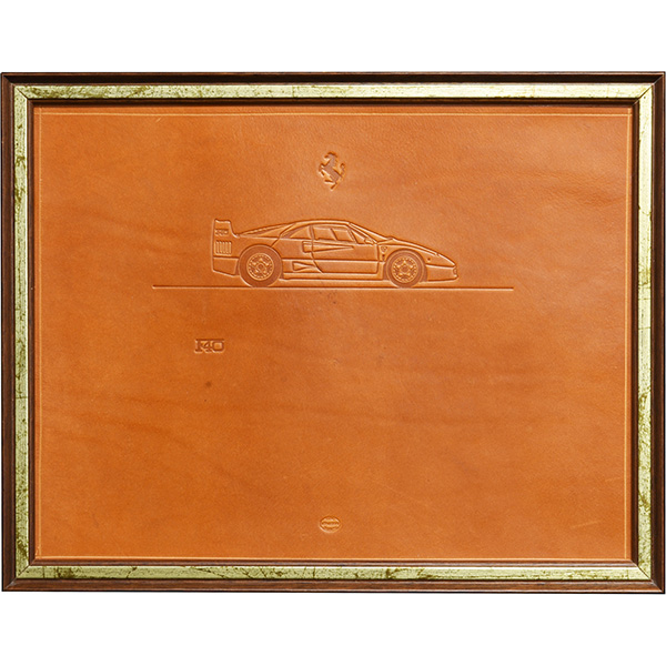 Ferrari F40 Leather relief with Frame by schedoni