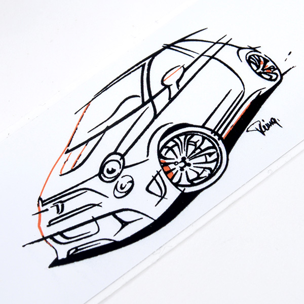 ABARTH 500/595 Instrument Panel Illustration Decor(for LHD/White)