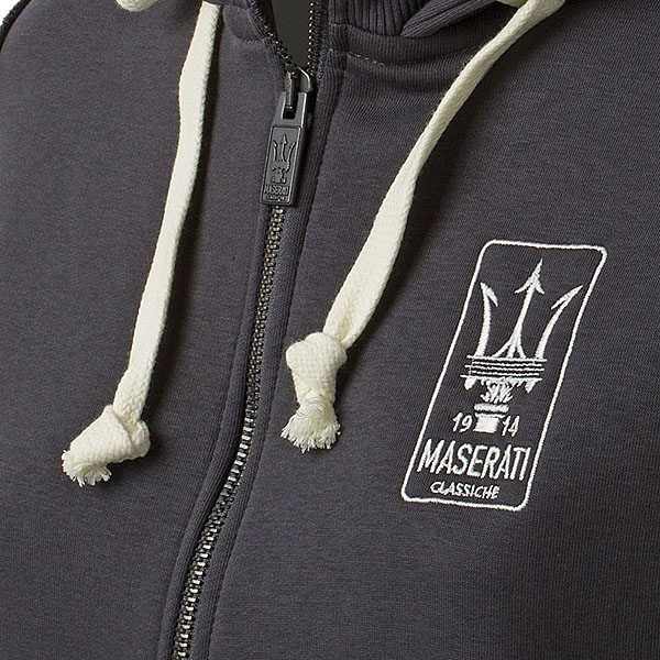 MASERATI Hooded Zip-up Felpa for women(Gray)