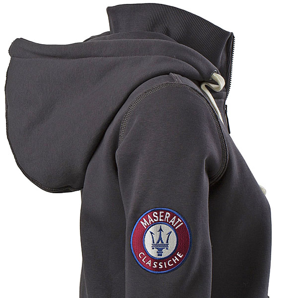 MASERATI Hooded Zip-up Felpa for women(Gray)