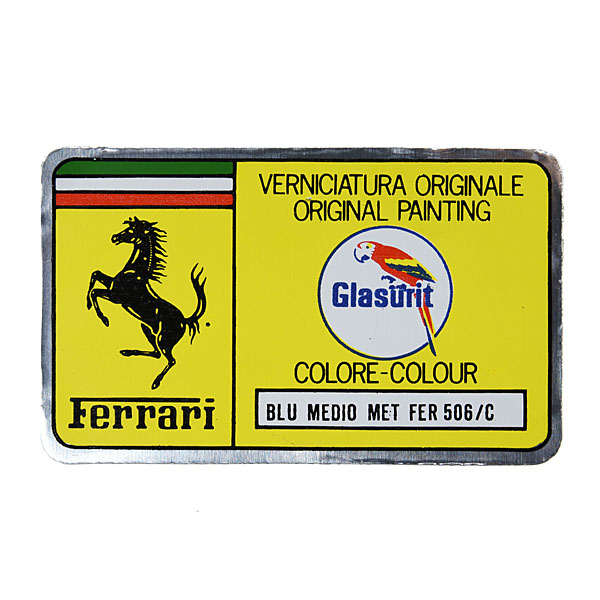 Ferrari Paint Code Sticker(BLU MEDIO MET FER 506/C)