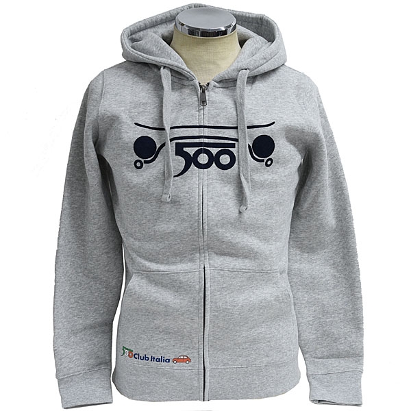 FIAT 500 CLUB ITALIA Hooded Zip-Up Felpa