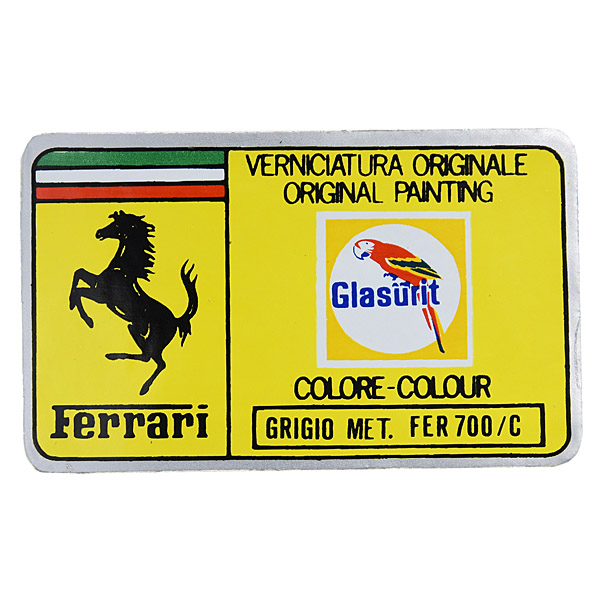 Ferrari Paint Code Sticker(GRIGIO MET FER 700/C)