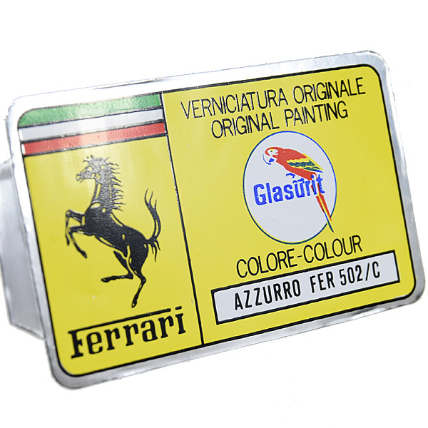 Ferrari Paint Code Sticker(AZZURRO FER 502/C)