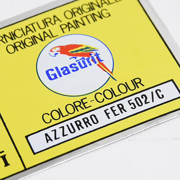 Ferrari Paint Code Sticker(AZZURRO FER 502/C)