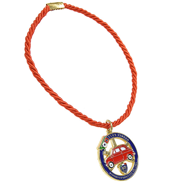 FIAT 500 CLUB ITALIA Emblem Shaped Charm(Red)