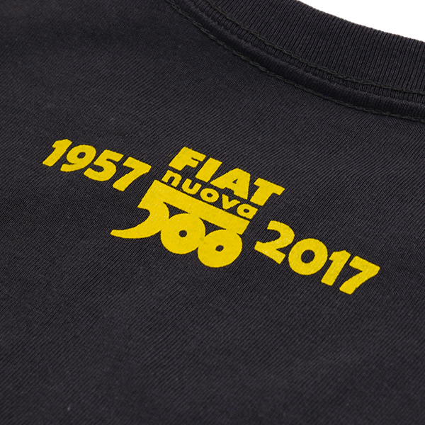 FIAT 500 60anni Memorial Stamp T-Shirts(Charcoal)