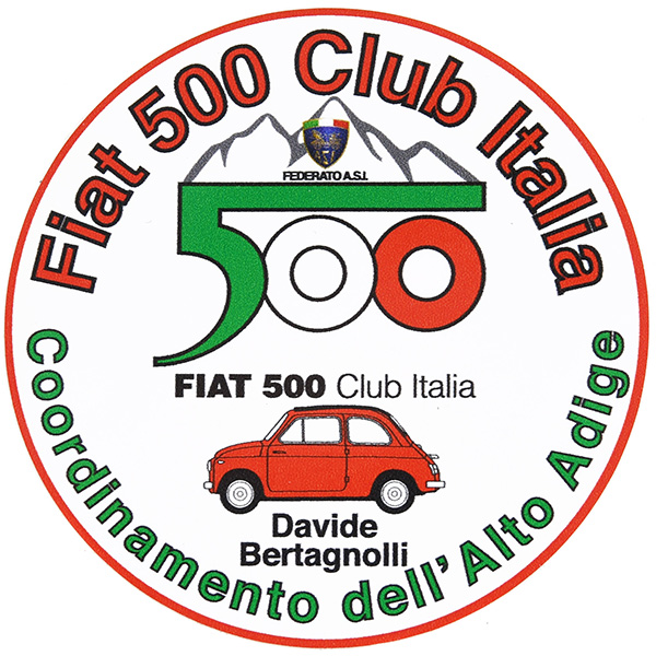 FIAT 500 CLUB ITALIA Alto Adigeステッカー
