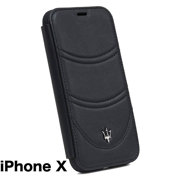 MASERATI iPhone X Book Shaped Case-GRANLUSSO/Black-