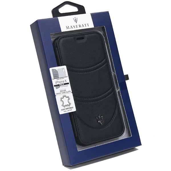 MASERATI iPhone X Book Shaped Case-GRANLUSSO/Black-
