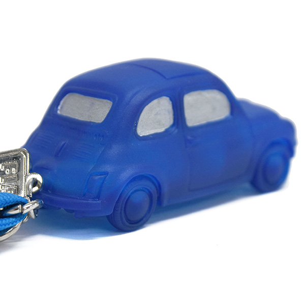 FIAT Nuova 500 Rubber Keyring(Blue)