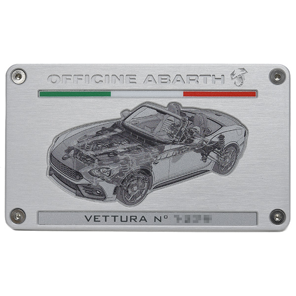 ABARTH Genuine 124 spider Limited Edition Interior Plate