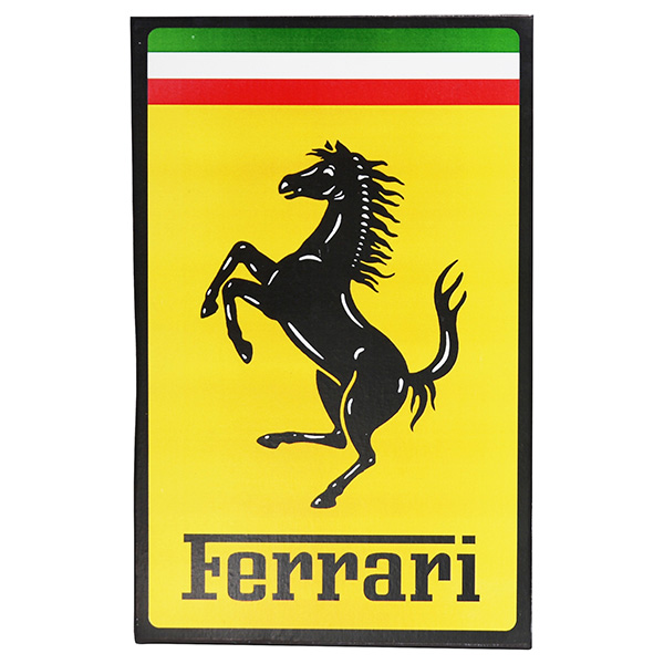 Ferrari Emblem Shaped Wooden Object