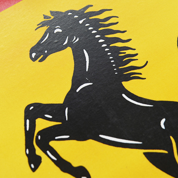 Ferrari Emblem Shaped Wooden Object