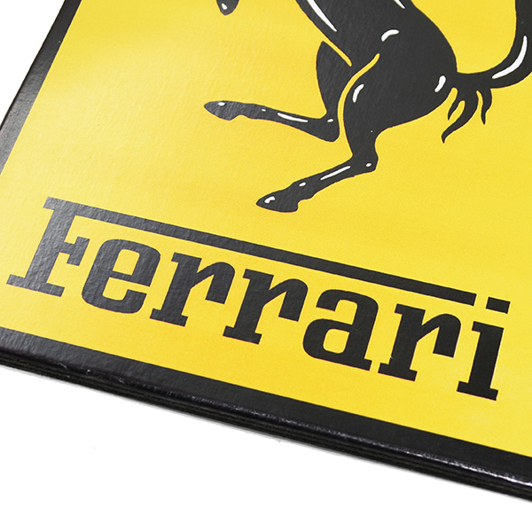 Ferrari Emblem Shaped Wooden Object
